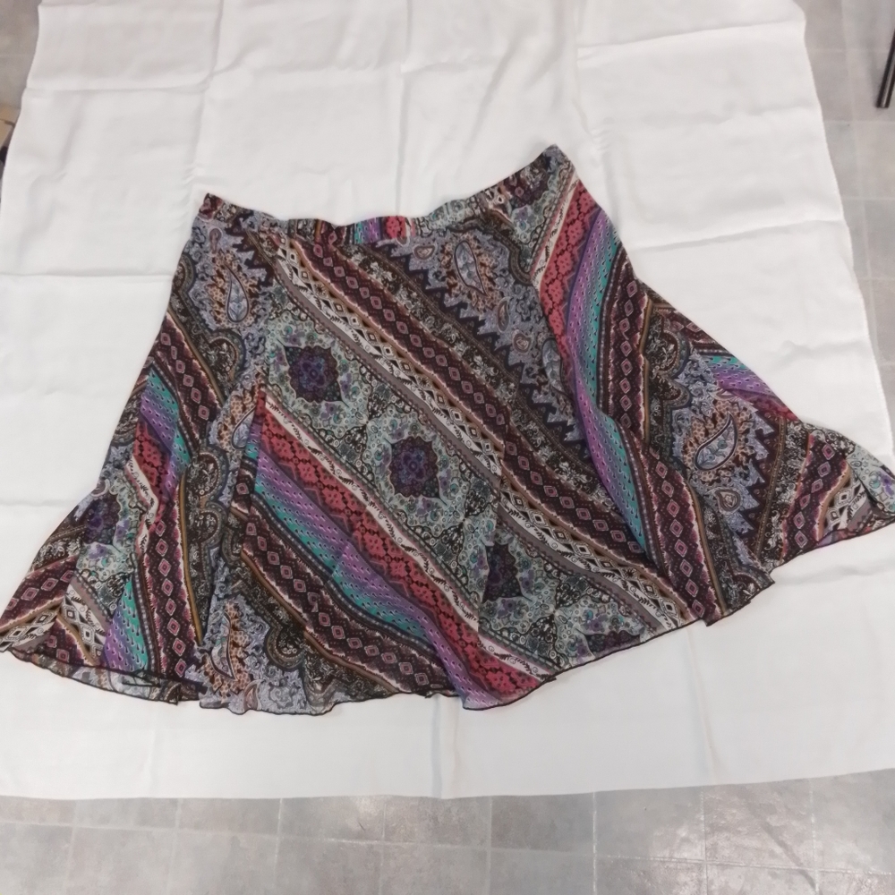 Lane Bryant colorful full skirt with elastic back waist 18/20 - Picture 4 of 6